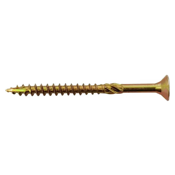 Spectre wood screws with countersunk head and Pozi drive, zinc yellow with anti-split threads