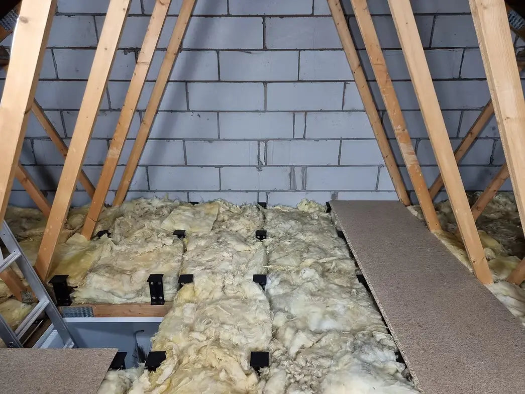 Loft Leg raised floor support for loft insulation
