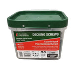 Box of Hardened decking screws with Pozi head for outdoor timber