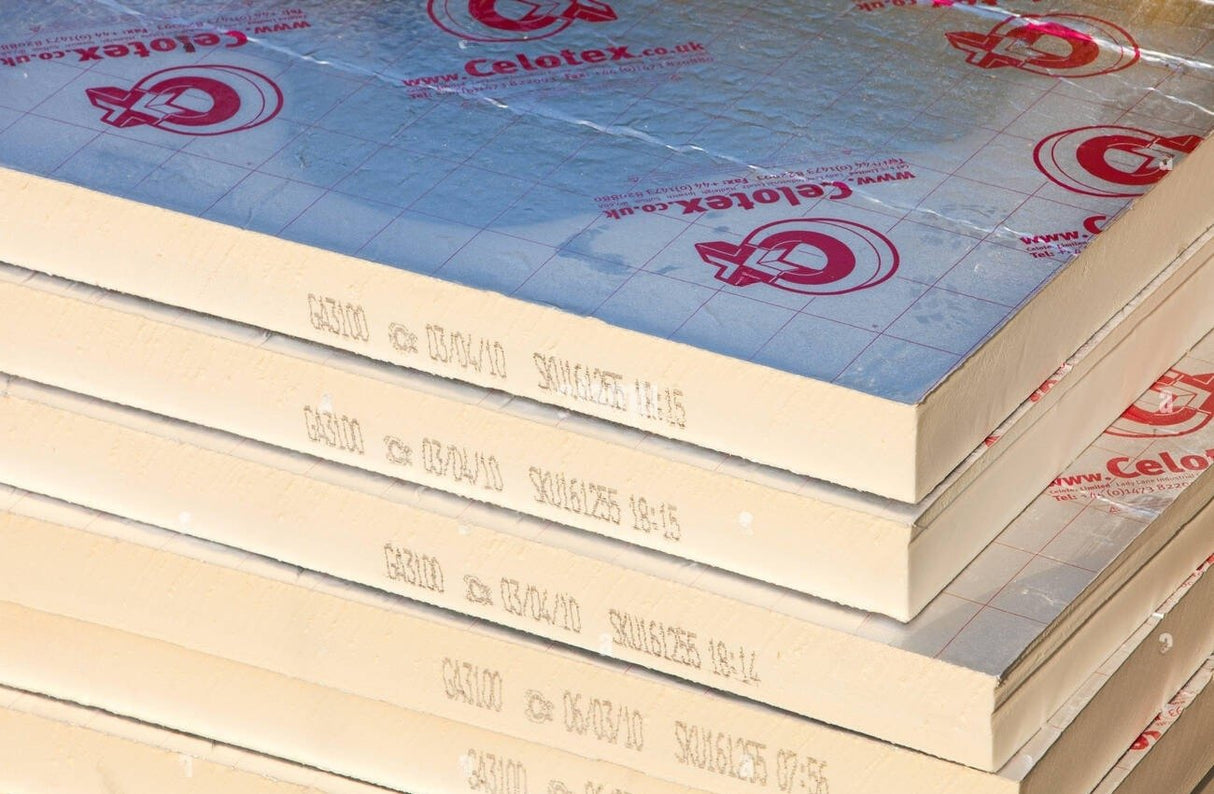120mm Celotex XR4120 PIR Insulation Board - 2400mm x 1200mm