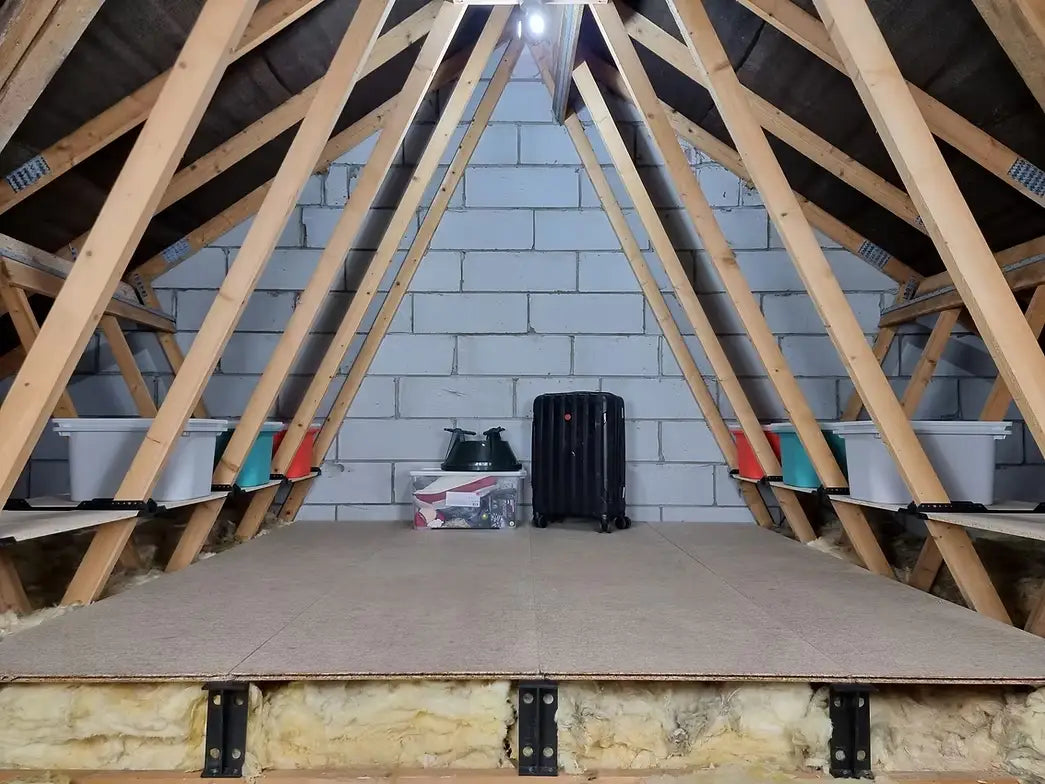 Loft Leg raised floor support for loft insulation