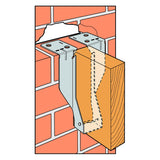 Timber to masonry joist hanger install diagram