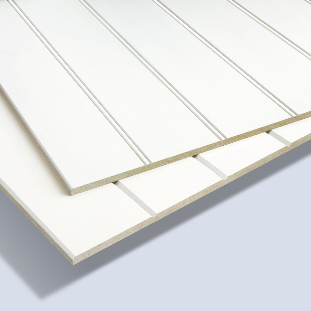9mm Primed MDF Vertical Grooves Bead & Butt 2440mm x 1220mm (8x4)