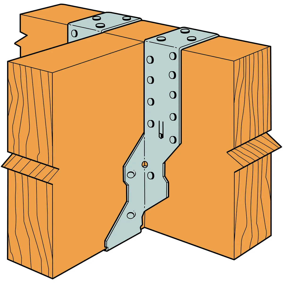 Decking joist hanger install diagram