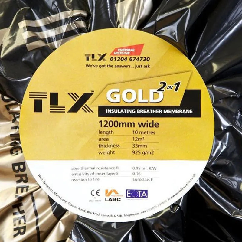 TLX Gold Thinsulex Multifoil Insulation & Breather Felt 1.2m x 10m